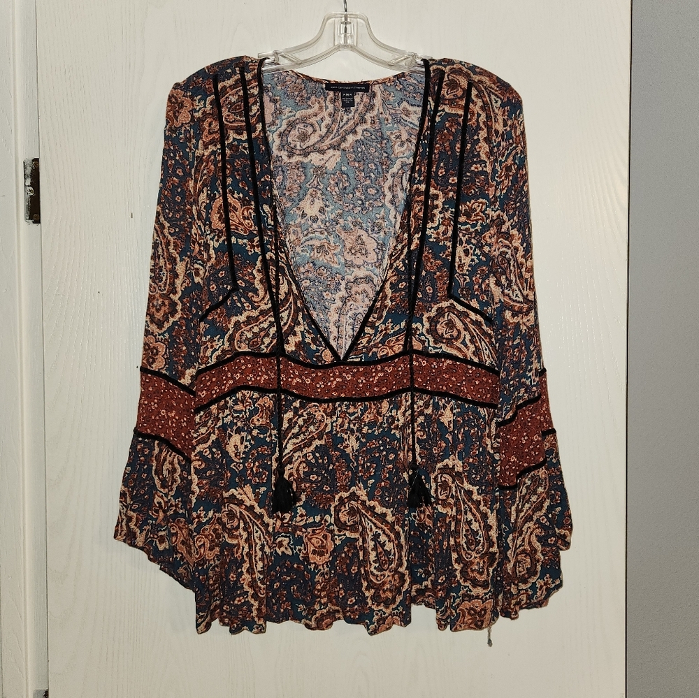 American Eagle paisley blouse